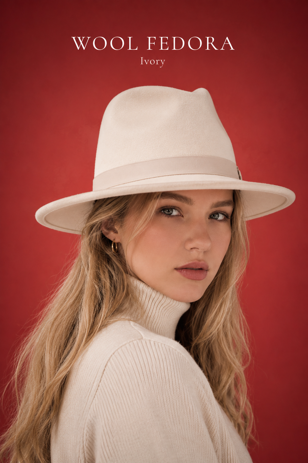 Wool Fedora - Ivory