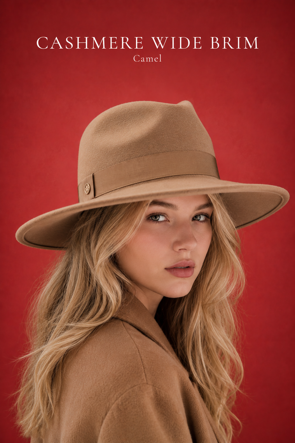 Cashmere Wide Brim - Camel
